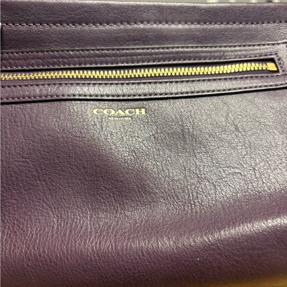 Coach Deep Purple (Aubergine) Leather Wristlet - Picture 6 of 7
